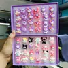Anel Princesa Sanrio 24 Caixas Kuromi Anel de Desenho Animado Presente de Aniversário de Bebê Joia Anel Pequeno Anel