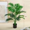 Planta Artificial en Maceta de Hojas de Monstera para Decoración de Sala de Estar Interior, 18 Cabezas de Palma Areca Dripping Guanyin de Escritorio Planta Verde Falsa