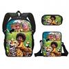 2021 Nueva Mochila Escolar Mágica Full House para Estudiantes Mochila de Poliéster Mochila Creativa Cómoda Bolso Estampado Estuche para Lápices