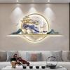 Nueva Pintura Decorativa Estilo Chino de Lujo Ligero para Sala de Estar Pintura Colgante de Pared de Fondo de Sofá Mural Decorativo de Pared de Restaurante Luminoso Estéreo 3D