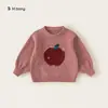 Bangxuan Otoño Nuevo Holgado Ropa Interior Infantil Suéter de Niña Cuello Redondo Camiseta de Punto Infantil Ropa Infantil Zhili Huzhou