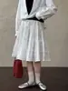 Saia de Bolo Fresca Camada em Estilo Pastoral Francês Ns para Mulheres, Novo Modelo de Primavera com Acabamento em Renda e Cintura Elástica Meia Saia 89023