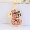 Lindo llavero de aleación con pedrería de cabra, animal oveja, colgante de metal, llavero para bolso, pequeño regalo 828