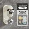 Estante para Montar en la Pared sin Taladro para Baño, Regadera, Lavabo, Inodoro, Perchero, Estante de Almacenamiento en Pared, Ganchos Lindos de Dibujos Animados