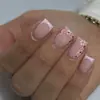 Coleção de Nail Art Mais Vendida da Europa e América: Simples, Fresco, Estilo Pastoral, Filhote Fofo, Floral, Unhas Postiças de Curto Comprimento Atacado
