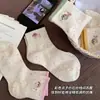 Calcetines de Cachorro para Mujer, Calcetines Finos de Algodón Puro de Caña Media para Primavera y Otoño, Calcetines Cortos de Hilo de Puntos Lindos de Dibujos Animados de Estilo Japonés Modernos para Mujer