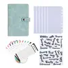 Cuaderno de Hojas Sueltas A6 Transfronterizo con Anillas Desmontables, Planificador Sencillo, Cuaderno de Piel Suave, Bolsillo Multifuncional con Cremallera