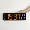 Reloj de Sala de Estar Simple de Doble Propósito de 13 pulgadas con Fuente Grande, Reloj Electrónico con Múltiples Configuraciones de Alarma, Temperatura y Día de la Semana en la Misma Pantalla 6629