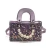 Bolsa de Mão Feminina Estilo Europeu e Americano Nova Primavera e Verão Lantejoulas Pai-Filho Bolsa de Mão Infantil Pérolas Bolsa Estilo Ocidental para Mulheres