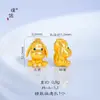 Pu Zuoqiang Cor-Preservante Dourado Areia Acessórios DIY Urso de Pelúcia Pingente de Porco Pingente Cartoon Tridimensional Colar para Mulheres