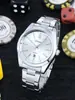 Reloj Casual Popular Transfronterizo para Hombre con Correa de Acero, Balanza Digital y Calendario, Reloj de Pulsera de Cuarzo para Hombre, Venta al por Mayor de Comercio Exterior
