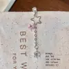 Pendientes Largos de Cadena de Acero de Titanio 316L con Circonita, Pendientes Dulces y Geniales de Estrella de Cinco Puntas Hueca, Tornillos para Hélice de Hueso de Oreja
