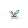 Pendientes de titanio F136 con mariposa marquise de circonita, joyería para piercing de aleación de titanio G23, tachuelas para cartílago, tachuelas para ear cuff, tachuelas para labio