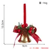 Decoraciones navideñas transfronterizas: adornos de campana dorada, ramas de pino artificiales, bayas rojas, colgantes de reno, pequeños adornos para el árbol de Navidad