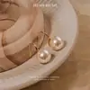 Zapatos de Tacón Alto Electrochapados en Oro Real, Pendientes de Perlas de Alto Brillo, Pendientes de Diseño Original de Lujo Ligero, Fabricante de Joyería de Pendientes Largos