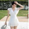 Traje de Baño para Mujer 2026 Estilo Falda Una Pieza con Corte Conservador, Cubre Vientre, Adelgazante, Tallas Grandes, Traje de Baño para Gorditas para Aguas Termales