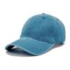 Gorra de béisbol lavada de algodón transfronterizo, gorra de béisbol suave de color liso, gorra parasol, logotipo bordado al por mayor