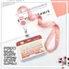 Portatarjetas de Teclado de Alto Valor Horizontal Abs Tarjeta de Identificación de Estudiante Tarjeta Escolar Portatarjetas de Agua Portatarjetas de Identificación para Hombres y Mujeres Cubierta Protectora Transfronterizo