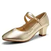 Zapatos de baile para mujer de tacón medio-alto, suela blanda, parte superior suave, adecuados para usar en exteriores, para personas de mediana edad y mayores, actuaciones de baile, zapatos de baile en línea para profesores