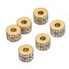 Contas de Diamante Plano de Aço Inoxidável Contas Espaçadoras de Diamante Banhadas a Ouro 18K Contas Espaçadoras Contas Perfuradas Acessórios de Joalheria para Colar DIY