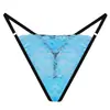Tanga de encaje para mujer europeo y americano de cintura baja deportivo para cadera con entrepierna alta moda metal ropa interior cinturón delgado pantalones T sexys