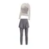 Conjunto de Yoga de Dos Piezas para Mujer, Moderno, Adelgazante, Sensación de Segunda Piel, Secado Rápido, Profesional, para Fitness, Pilates, Running