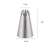 Boquilla Grande para Manga Pastelera de Acero Inoxidable Grado Alimenticio 304 con 8 Dientes para Crema, Chocolate Derretido, Decoración de Galletas, Esencial para Repostería DIY