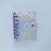 A7 Caderno de Estrela de Botão Único com 6 Furos Capa de PVC para Viagem Armazenamento de Cartões Pequenos Polaroid Foto Caça às Estrelas Binder