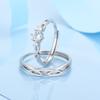 S925 prata esterlina anel do casal do amor para homens e mulheres um par de atacado high-end nicho presente para a namorada