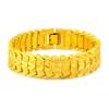 Pulsera de oro de imitación chapada en oro de 24k corazón versión ancha Mujeres pulsera de correa moda nuevo caliente mayoreo JH106