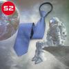 Venta al por mayor de fábrica corbata de negocios para hombre perezoso con cremallera ropa formal gratis negro azul azul marino rayado 48 boda