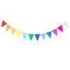 Decoración del lugar de la boda, diseño de la fiesta, bandera de colores, bandera de arrastre, banderín de fieltro de colores, bandera de cuerda, pancarta