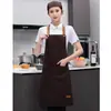 Avental Impermeável Moda Feminina Roupas de Trabalho Lona Masculina Bonito Doméstico Cozinha Café Chá de Leite Salão de Unhas Logo Bordado