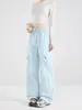 Pantalones Cargo Funcionales Desestructurados a Prueba de Tres Elementos para Hombre para Exteriores, Pantalones Anchos Rectos Sueltos, Pantalones Funcionales Resistentes al Agua Estilo Americano para Senderismo