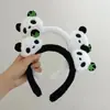 Diadema de Felpa de Panda Accesorio para el Cabello de Niña Pasador para el Cabello Infantil Diadema de Animal para Lavarse la Cara Elemento Dulce de Dibujos Animados Flequillo