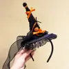 Diadema de Halloween, Diadema Luminosa de Cuernos de Calabaza, Accesorios Divertidos para Fotos, Accesorios para el Cabello, Decoraciones para Vestidos Festivos