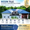 Venta al por mayor de fabricante de tejas sintéticas de resina ASA, tejas de plástico aislantes estilo antiguo para casas de autoconstrucción rurales y techos de fábricas