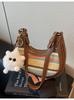 Bolso de Paja para Axila de Playa Transfronterizo para Mujer 2025 Verano Nueva Moda Bolso de Playa Casual Bolso de Hombro Cruzado Simple