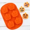 Que Creative 6 Incluso Día de Todos los Santos Expresión Calabaza Fantasma Festival Pastel Molde Serie Halloween Horneado Molde de Silicona