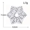 Floco de Neve Prateado Lantejoulas Exquisitas Bordado Comércio Exterior Natal Bordado Computadorizado Tecido Bordado Patch Sapato Bolsas Roupa Patch Decorativo
