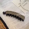 Pinza Banana Grande para Múltiples Volúmenes de Cabello ~ Pinza Vertical Estilo Coreano Francés para Cola de Caballo en la Parte Posterior de la Cabeza, Pinza Francesa con Estampado de Leopardo