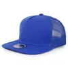 Comercio Exterior Transfronterizo Sombrero Plano de Cinco Paneles de Ala Dura para Hombre, Piel Sintética, Color Sólido, Logotipo, Sombrero Hip-Hop