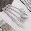 Conjunto de Talheres de Aço Inoxidável com Revestimento de Titânio, Padrão de Cabeça Dupla, Faca, Garfo e Colher para Steak Ocidentais Retrô, Personalizado de Fábrica