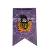 Decorações de Festa de Halloween Tecido Não Tecido Teia de Aranha Morcego Abóbora Caveira Atmosfera de Festa Interna Decorações Penduradas Bandeiras