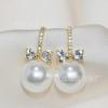 Pendientes de Corazón de Cupido con Perlas Pendientes Cuentas Blancas Australianas Pendientes de Nácar Pendientes de Sentido Avanzado Lujo Ligero Venta al por Mayor