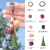 Kit de Materiales DIY para Llavero con Borla de Carrillón de Viento de Cáscara de Fruta Estilo Bosque Natural, Materiales de Decoración con Colgante de Campana Estilo Artístico Vintage