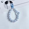 Nuevo Pulsera de Perlas de Color Caramelo ins Llavero Hecho a Mano de Perlas Acrílicas Colgante para Bolsa de Auriculares Adornos