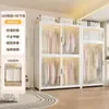 Armario de acero de estilo moderno para ropa de bebé, estable y duradero, a prueba de polvo, colgable, armario modular con almacenamiento compartimentado