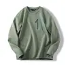 Suéter Pulóver de Cuello Redondo Forrado de Polar para Hombre Ropa Exterior Polar Ocio Cálido Engrosado Camiseta Base 6242