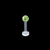 Joyería para Piercings de Acrílico Transparente Invisible con Barra en T, Arcilla Suave, Bolas Completamente Diamantadas Recubiertas, Labret, Pendientes